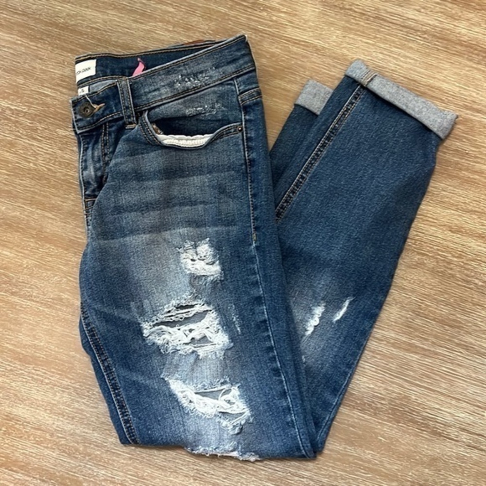 Sneak Peek Boyfriend Distressed Jean - Size 5
